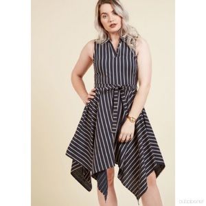 Navy Blue A-Line Dress